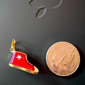 Gold and Enamel Sneaker Charm